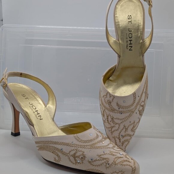 St. John Shoes with Rhine stones (Made in Italy) - Picture 1 of 1